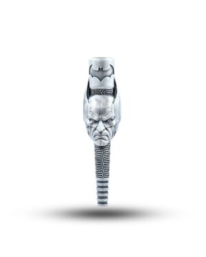 Bat Man Hookah Mouth Tip Pipe – 925 Sterling Silver Shisha Filter for Tobacco Smoke
