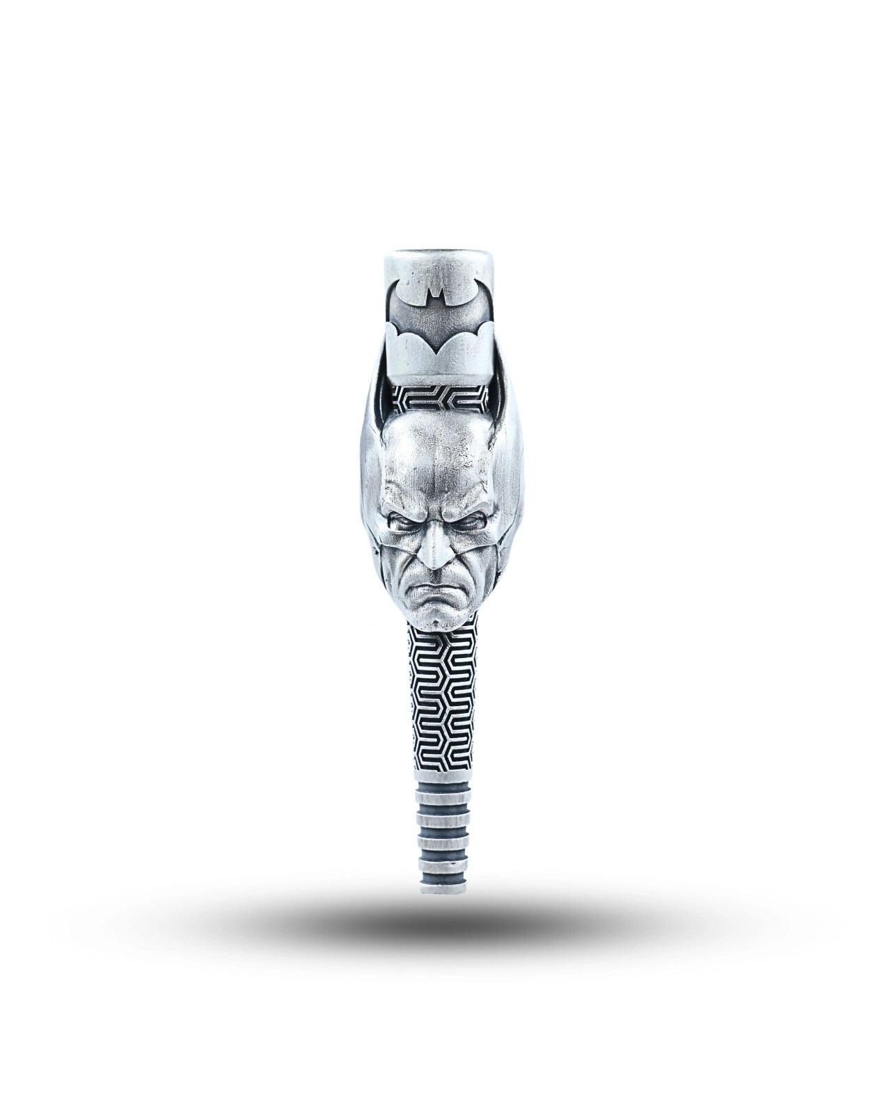 Bat Man Hookah Mouth Tip Pipe – 925 Sterling Silver Shisha Filter for Tobacco Smoke