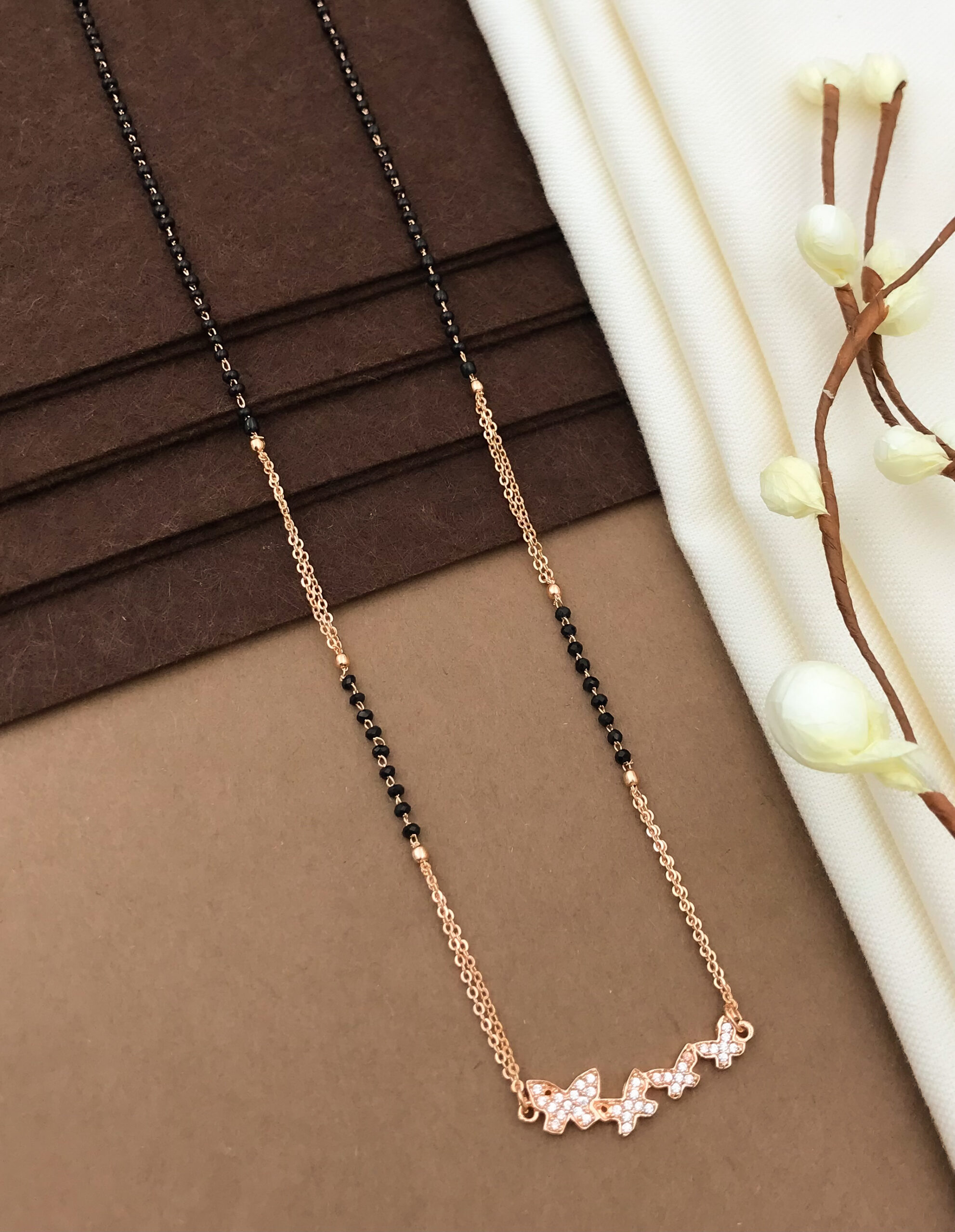 Graceful 925 Silver Gold Plated Mangalsutra for Women