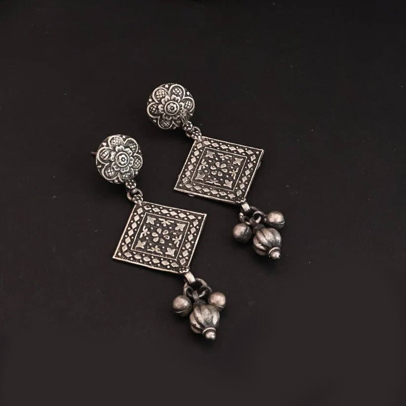 Gypsy Tribal 925 Sterling Silver Earrings